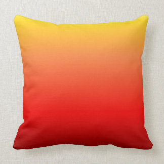 Cojín decorativo amarillo rojo de Ombre