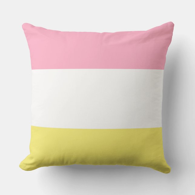 Cojín Decorativo Amarillo rosa y mantequilla (Anverso)