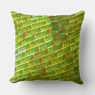 Cojín Decorativo Amarillo verde con ralladura