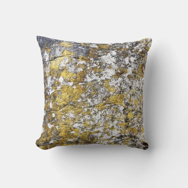 Cojín Decorativo Amarillo y gris (Anverso)