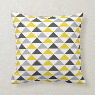Cojín decorativo amarillo y gris del modelo del