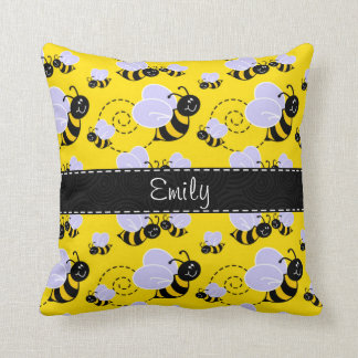 Cojín Decorativo Amarillo y negro manosee la abeja