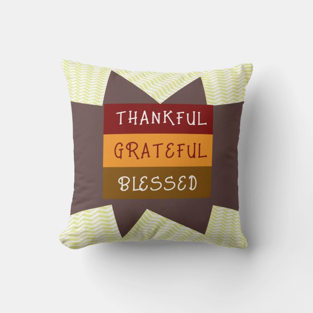 Cojín Decorativo amarillo zigzag (Anverso)