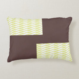 Cojín Decorativo amarillo zigzag
