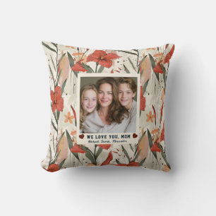 Cojín Decorativo Amaryllis Mejor Mamá Gato Decoración de Oficina Bo