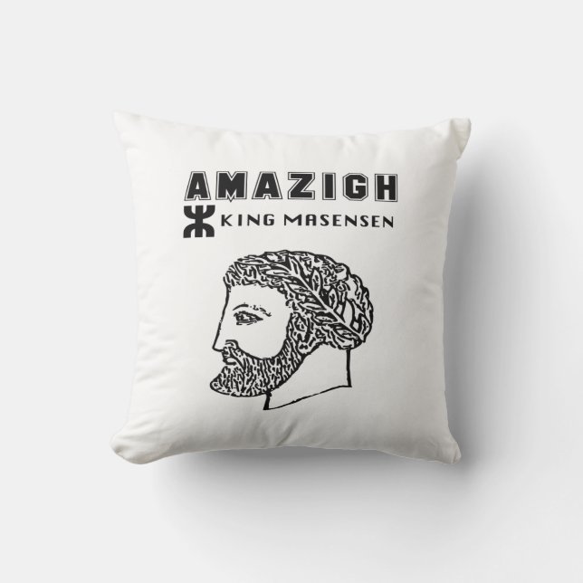 Cojín Decorativo amazigh king Massinissa Kabyle algerie Morocco (Anverso)