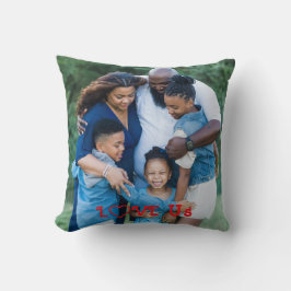Cojín Decorativo "AME A NOSOTROS". Foto familiar PERSONALIZADA