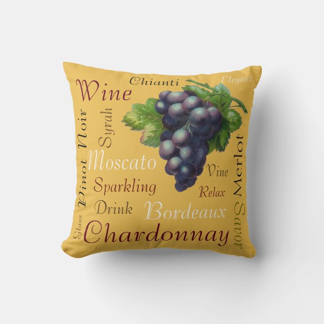 Cojín Decorativo Ame mi vino (Anverso)