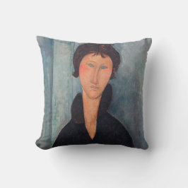 Cojín Decorativo Amedeo Modigliani - Mujer con ojos azules