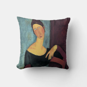 Cojín Decorativo Amedeo Modigliani, retrato de la esposa del artist