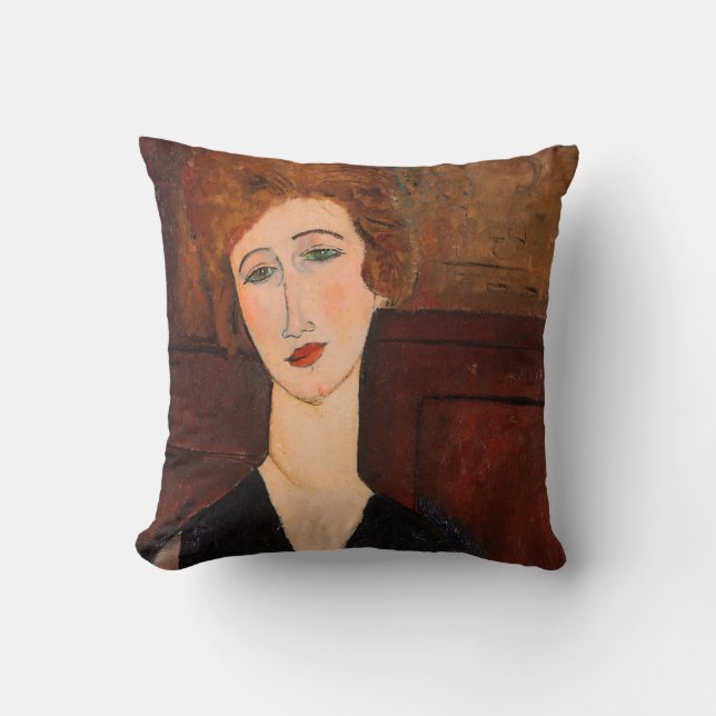 Cojín Decorativo Amedeo Modigliani - Retrato de una mujer (Anverso)