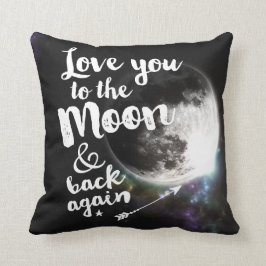 Cojín Decorativo Ámele a la luna y a la parte posterior otra vez •