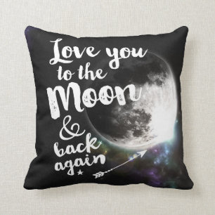 Cojín Decorativo Ámele a la luna y a la parte posterior otra vez