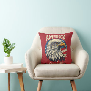 Cojín Decorativo América 1776 2026 Águila Calva Bandera Patriótica