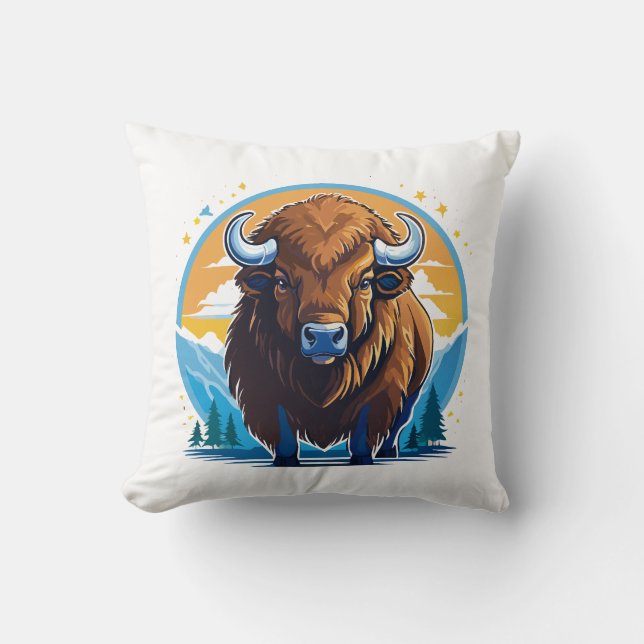 Cojín Decorativo american bison (Anverso)