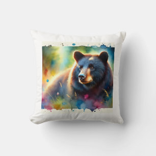 Cojín Decorativo American black bear 010924AREF102 - Watercolor