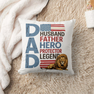 Cojín Decorativo American flag Dad Lion Patriotic 