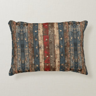 Cojín Decorativo Americana/Estrellas Rayas/Patriótico