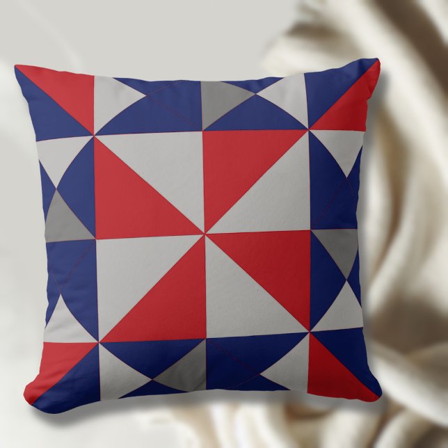 Cojín decorativo Americana PinWheel Quilt Block (Subido por el creador)