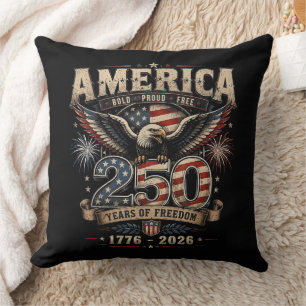 Cojín Decorativo Americano 250 Aniversario Patriótico USA 4 de Juli