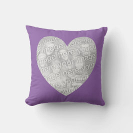 Cojín Decorativo Amethyst Orchid Heart Shape Photo
