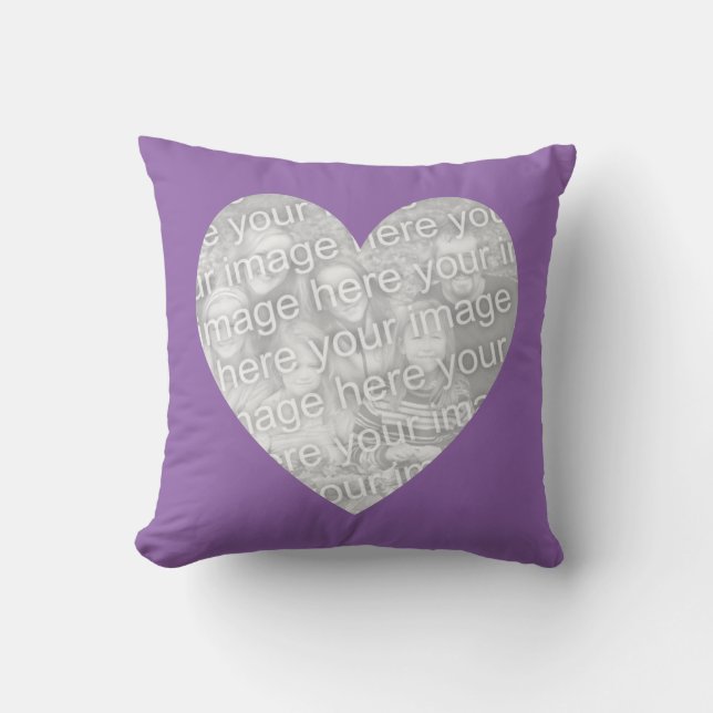 Cojín Decorativo Amethyst Orchid Heart Shape Photo (Anverso)