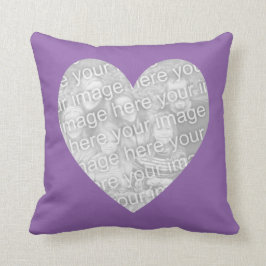 Cojín Decorativo Amethyst Orchid Heart Shape Photo