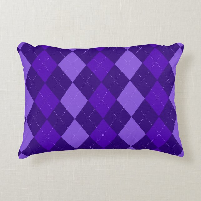 Cojín Decorativo Amethyst Purple Argyle (Anverso)