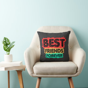 COJÍN DECORATIVO AMIGAS PARA SIEMPRE AMIGAS RETRO, AMISTAD