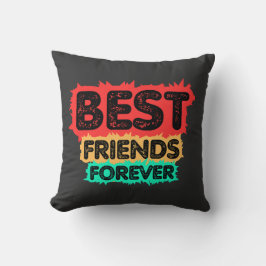COJÍN DECORATIVO AMIGAS PARA SIEMPRE AMIGAS RETRO, AMISTAD