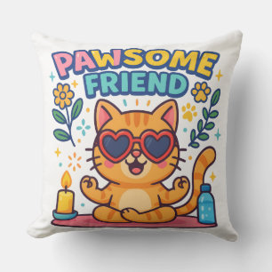 Cojín Decorativo Amigo Increíble Porque Cada Gato Merece Amor