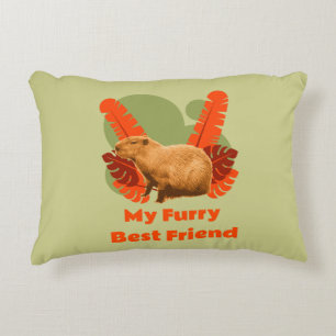 Cojín Decorativo Amigo Peludo de Capybara Animal Tropical
