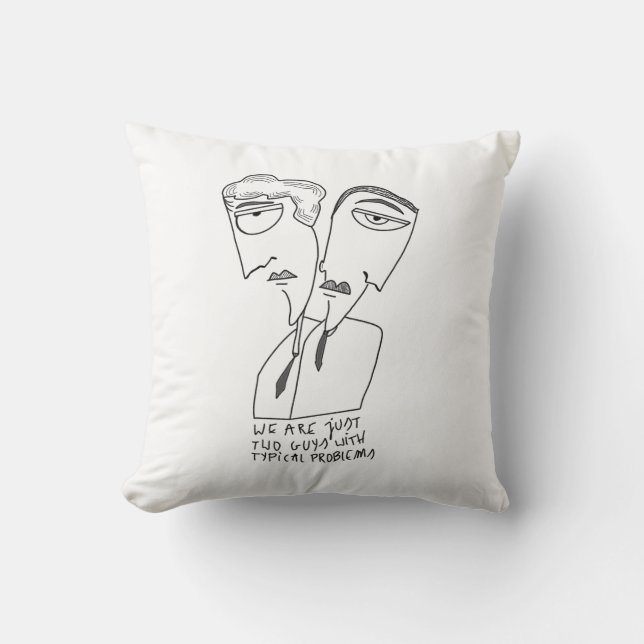 Cojín Decorativo Amigos amigos regalos estilo cubismo negro (Anverso)