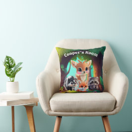 Cojín Decorativo Amigos de Cute Woodland zorro zorrillo raccoon ven