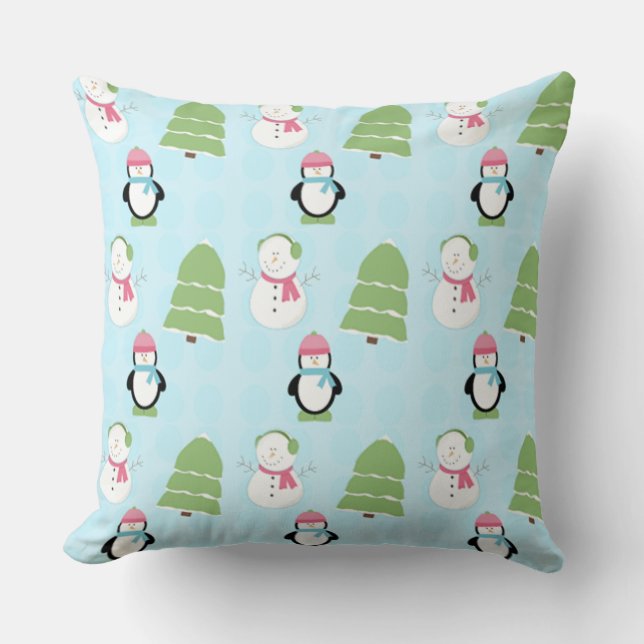 Cojín Decorativo Amigos de invierno (Anverso)