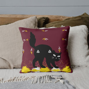 Cojín Decorativo Amigos de Mascotas Gato Negro Personalizados Patró