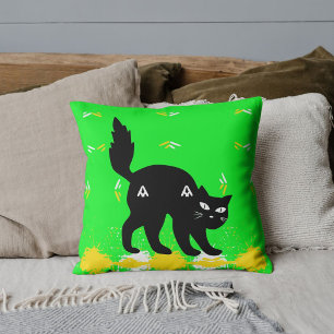 Cojín Decorativo Amigos de Mascotas Gato Negro Personalizados Patró