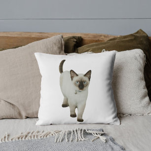 Cojín Decorativo Amigos de Mascotas Personalizados Lindo Gato Siame