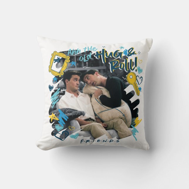 Cojín Decorativo AMIGOS™ | El viejo abrazo y rollo (Anverso)