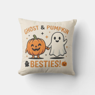 Cojín Decorativo Amigos Fantasmas y Calabazas Adorables - Amigos Es