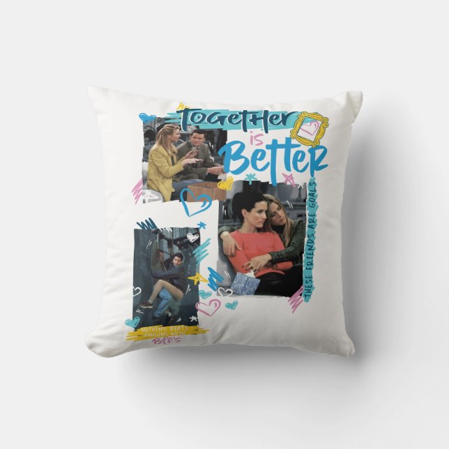 Cojín Decorativo AMIGOS™ | Juntos es mejor (Anverso)