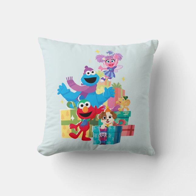 Cojín Decorativo Amigos y regalos de Sesame Street (Anverso)
