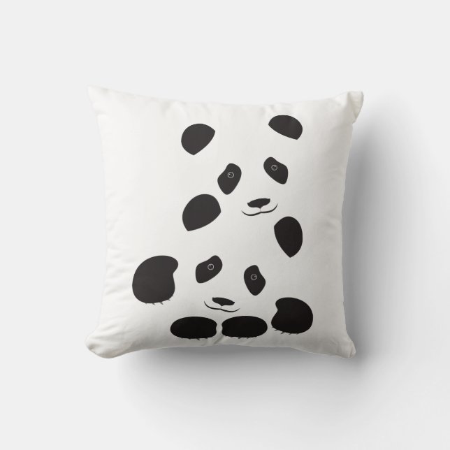 Cojín Decorativo Amistad de panda (Anverso)
