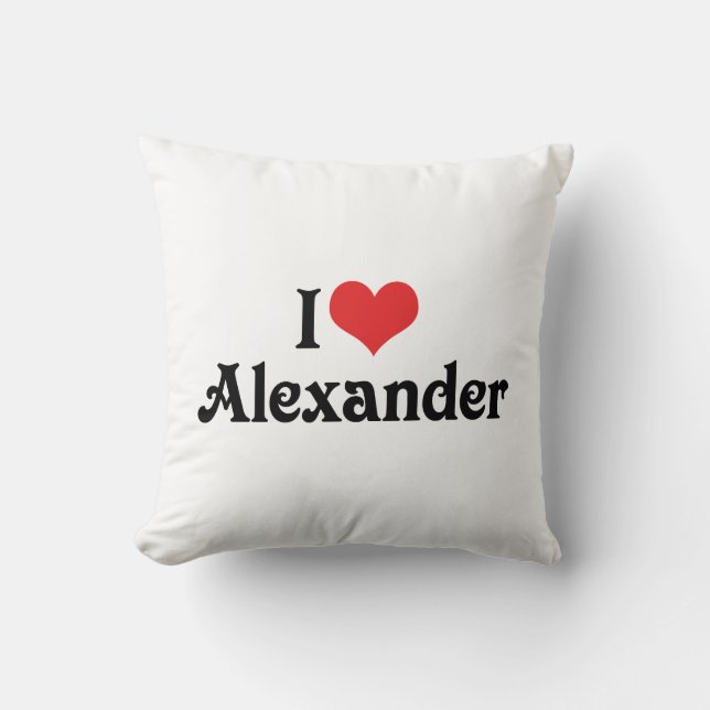 Cojín Decorativo Amo a Alexander (Anverso)