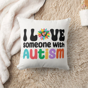 Cojín Decorativo Amo A Alguien Con Autismo