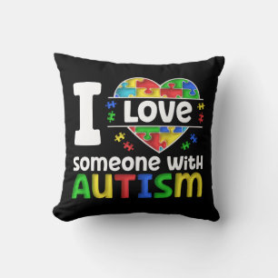 Cojín Decorativo Amo A Alguien Con Autismo, Regalo De Conciencia De