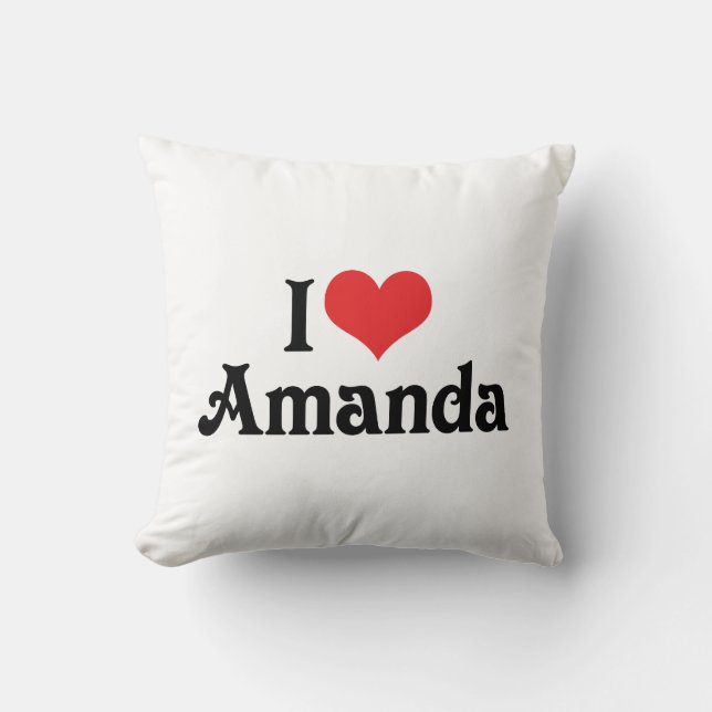 Cojín Decorativo Amo a Amanda (Anverso)