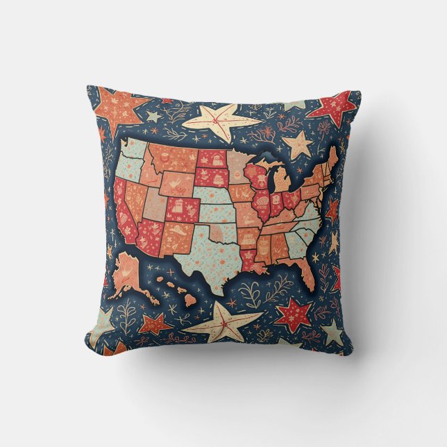 Cojín Decorativo amo a américa (Anverso)