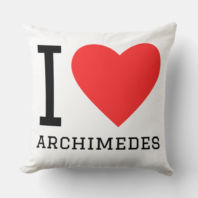 Cojín Decorativo Amo a Arquímedes (Anverso)