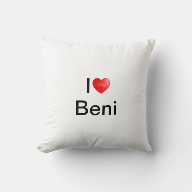 Cojín Decorativo Amo a Beni (Anverso)